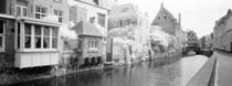 Houses along a channel, Bruges, West Flanders, Belgium by Panoramic Images