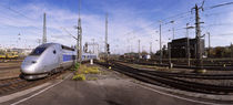 High speed train at a railroad station, Stuttgart, Baden-Wurttemberg, Germany by Panoramic Images
