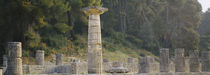 Ruins of columns, Ancient Olympia, Peloponnese, Greece von Panoramic Images