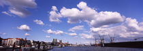 View of a harbor, Hamburg Harbour, Elbe River, Hamburg, Germany by Panoramic Images