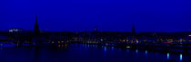 Buildings in a city lit up at night, Gamla Stan, Stockholm, Sweden von Panoramic Images