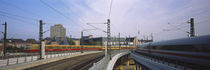 Trains on railroad tracks, Central Station, Berlin, Germany by Panoramic Images