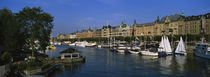 Boats In A River, Stockholm, Sweden von Panoramic Images
