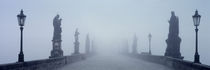 Charles Bridge in Fog Prague Czech Republic von Panoramic Images