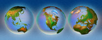Close-up of three globes von Panoramic Images