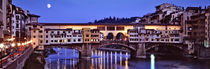 Bridge across a river, Arno River, Ponte Vecchio, Florence, Tuscany, Italy by Panoramic Images