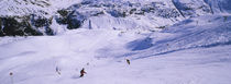 High angle view of tourists skiing on snow, Zurs, Austria von Panoramic Images