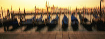 Gondolas in a canal, Venice, Italy von Panoramic Images