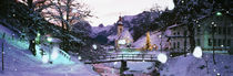 Church on a snow covered hill, Rothenburg, Bavaria, Germany von Panoramic Images