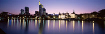 Skyline In Evening, Main River, Frankfurt, Germany by Panoramic Images
