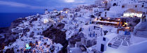 High angle view of buildings in a city, Santorini, Cyclades Islands, Greece von Panoramic Images