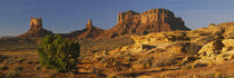Panorama Print - Felsformationen auf einer Landschaft Arizona, USA von Panoramic Images