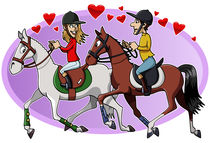 Riders in love by William Rossin