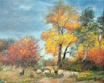 With sheep to pasture / Mit Schafe auf die Weide von Apostolescu  Sorin