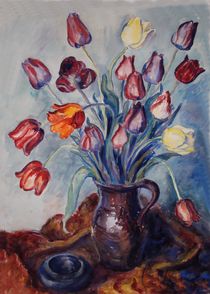Tulpen-Aqarell von theresa-digitalkunst