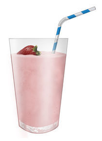 Strawberry milk-shake by William Rossin