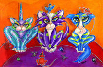 Kitty Line Up, the Usual Suspect by Alma  Lee