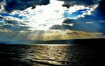 Sunrays on the Sea of Galilee by Karina Stinson