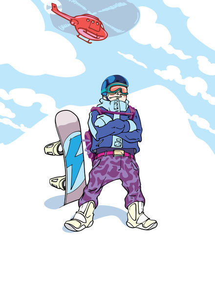 Snowboarder-freerider