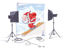 Skiing Santa Claus. von Oleksiy Tsuper