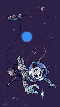 Panda the astronaut. by Oleksiy Tsuper