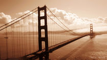 Golden Gate - Sepia by Daniela Valentini