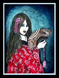 Geisha in Red by Sandra Gale