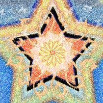 Floral Star Yantra von regalrebeldesigns