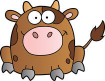 Cute Brown Cow von hittoon