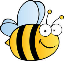 Cute Cartoon Bee by hittoon