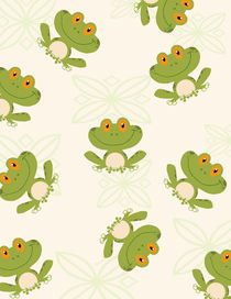 Seamless Pattern Tree Frog  by hittoon