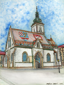 Zagreb St Marks cathedral _ DAY by Kresimir Bajsic