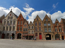 Town Houses on a Square in Brugge, Belgium by Louise Heusinkveld