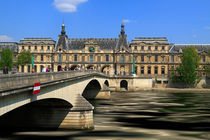 Pont du Carrousel, The Louvre, and the River Seine, Paris by Louise Heusinkveld