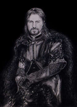 Boromir-sketch-pencils-and-charcoal-on-paper-feb-2008-16-x-12