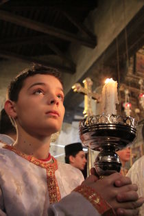 Greek Orthodox Christmas ceremony at the Church of the Nativity by Hanan Isachar