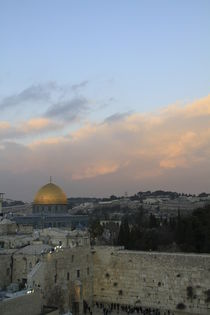  Jerusalem, a view of the Western Wall and the Dome of the Rock  von Hanan Isachar