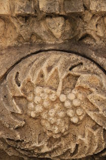 Grapes, a frieze from the Synagogue at Capernaum by Hanan Isachar