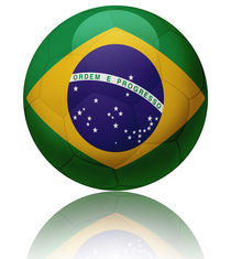 Brazil flag ball by William Rossin