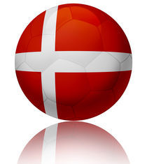Denmark flag ball by William Rossin