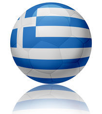 Greece flag ball by William Rossin