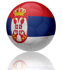 Serbia flag ball von William Rossin