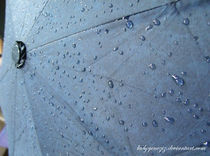 Raindrops on umbrella by ladygeneziz