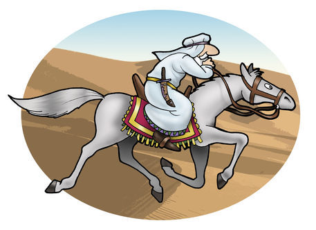Arabian-cavalier-in-the-desert