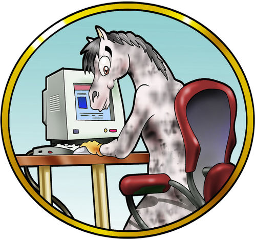 Horse-in-front-of-a-computer