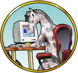 Horse-in-front-of-a-computer