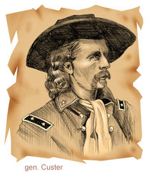 Historic portraits collection: General Custer von William Rossin