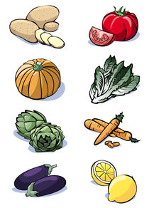 Eight vegetables - Colors by William Rossin