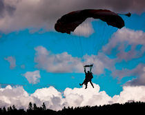 Skydiver Silhouette by Buster Brown Photography