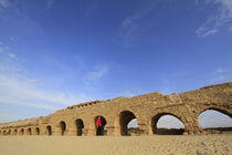 Israel, the Roman Aqueduct in Caesarea by Hanan Isachar